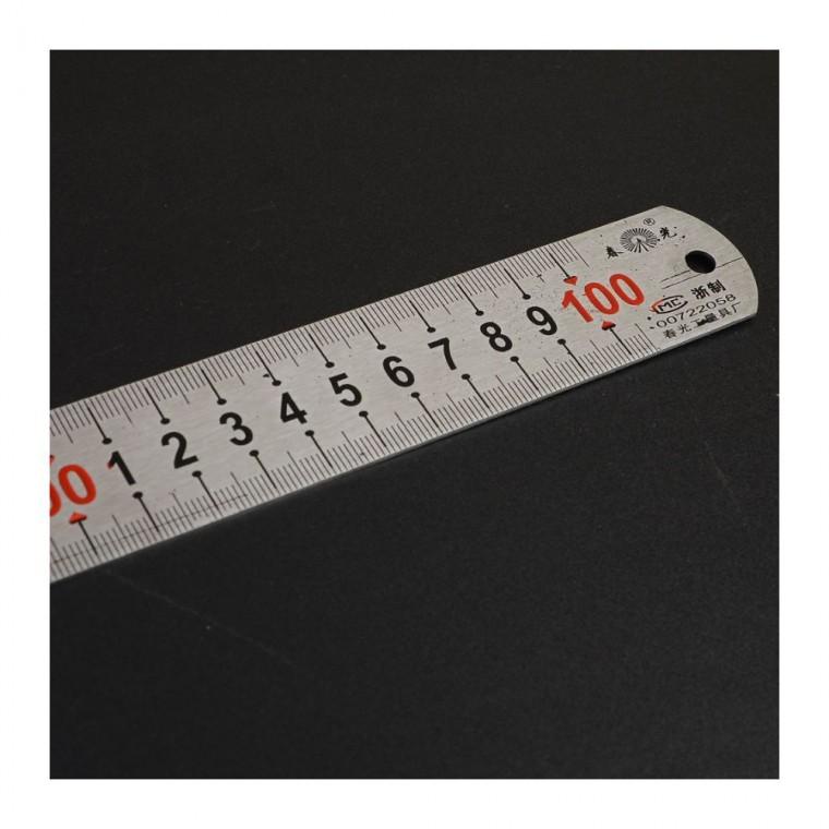 100cm 쇠자 철자 스틸자 측정 고리 직자 긴자 눈금 목공 양면 재단