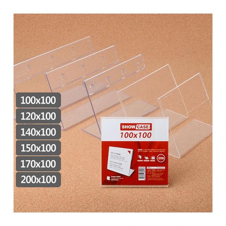투명 아크릴 명함 100mm 가로 꽂이 스탠드 카드 탁상