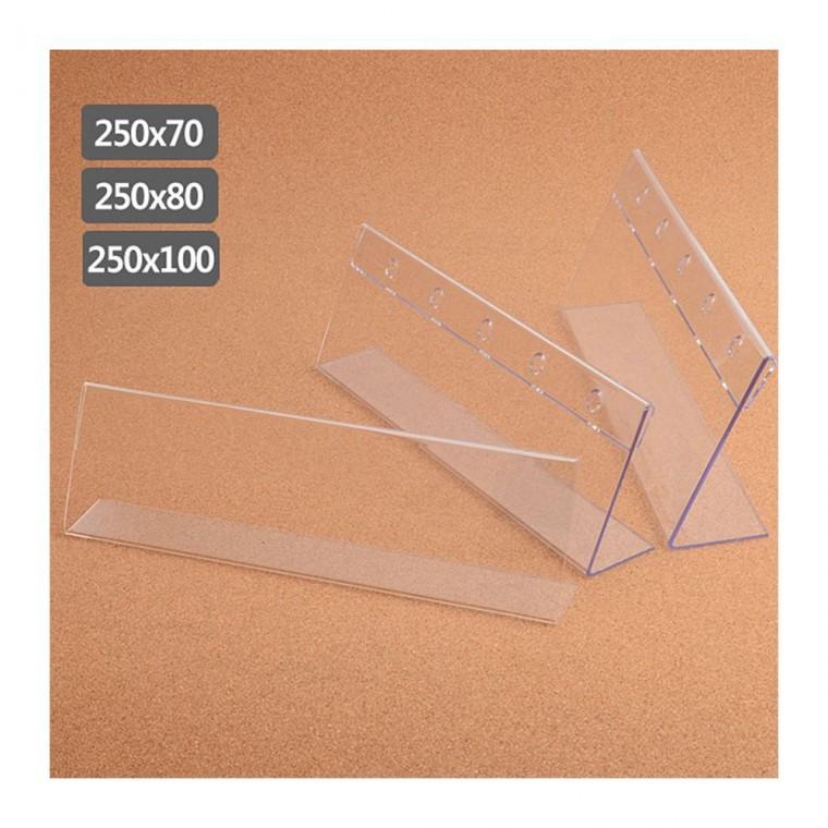 250mm 투명 아크릴 케이스 탁상 가로형 진열 명함 거치대 스탠드