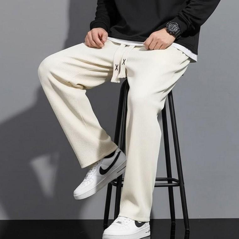 남자 넉넉한 루즈핏 허리 밴딩 코듀로이 골덴 트렌디 팬츠 바지 패딩 방풍 남성 솜바지
