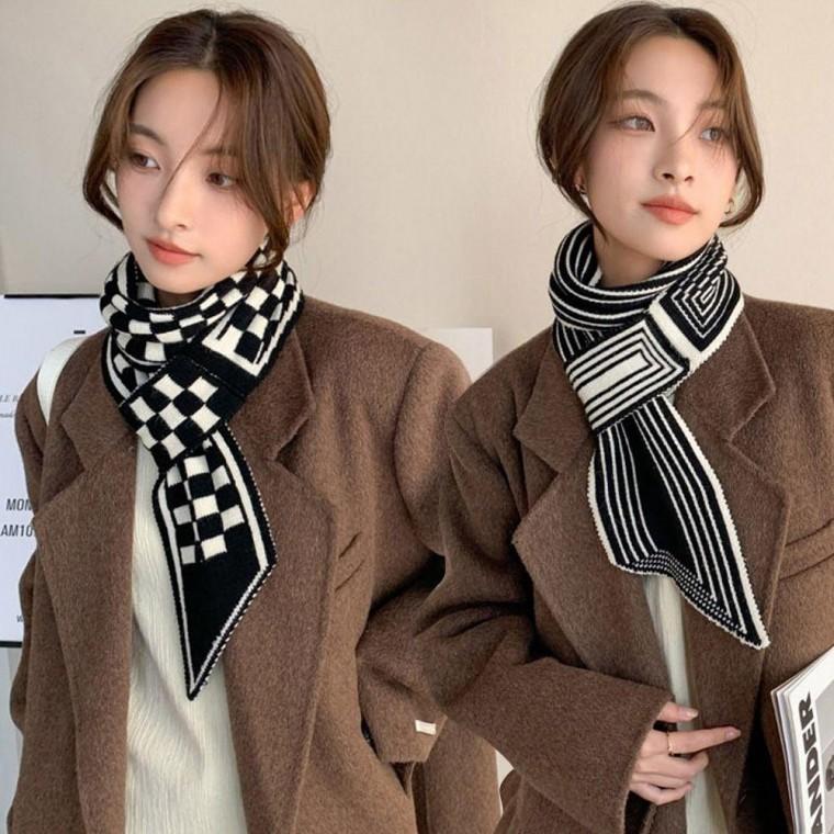 다양한 패턴 여성 클래식 디자인 깔끔 크로스 머플러 목도리 스카프 체크 남녀 가을 겨울