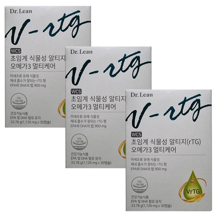 닥터린 초임계 식물성 알티지 rTG 오메가3 멀티케어 30캡슐 3박스