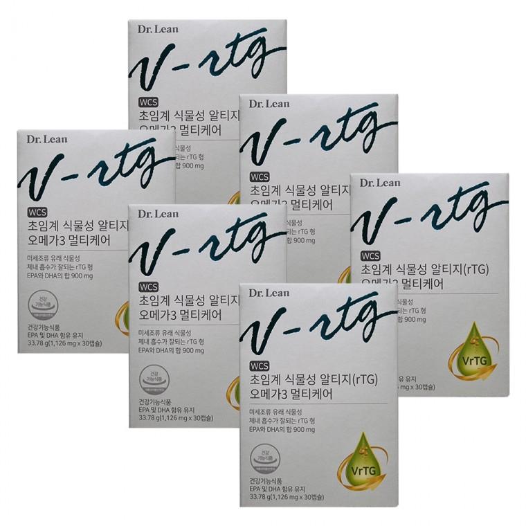 닥터린 초임계 식물성 알티지 rTG 오메가3 멀티케어 30캡슐 6박스