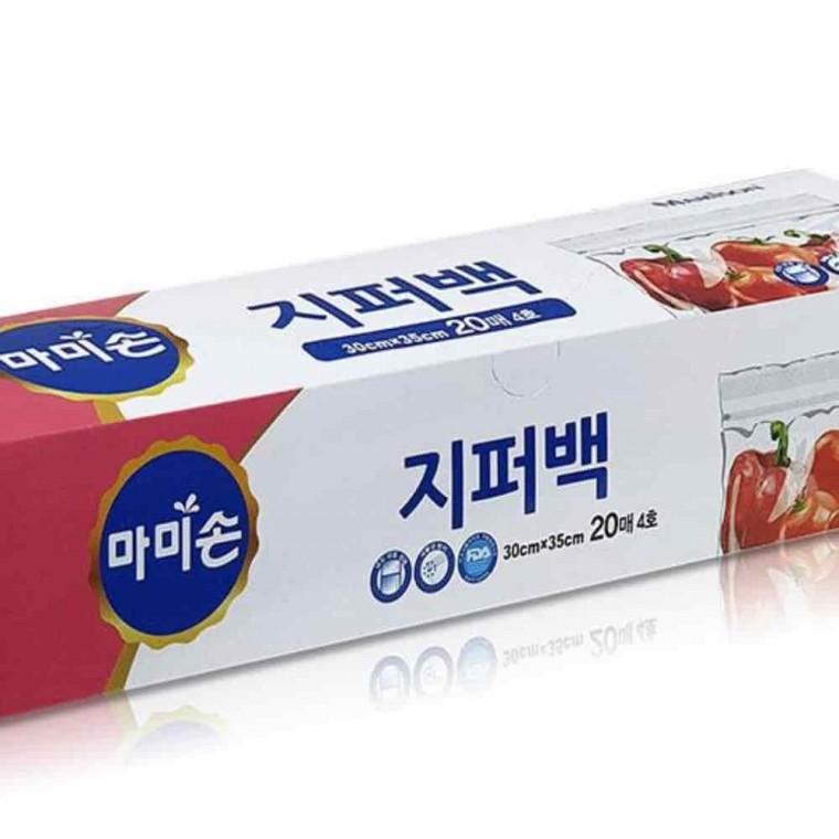 지퍼백 20매 30x35cm 소포장지퍼백 주방정리용품 주방비닐백 식품용지퍼백