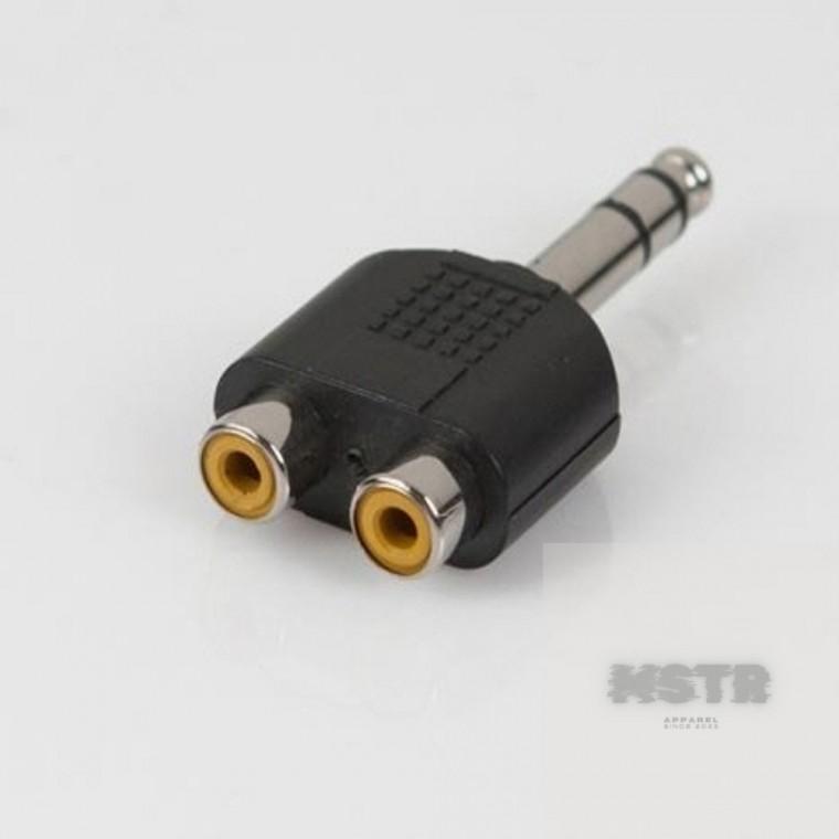 5.5(숫)TRS 2RCA(암) 변환잭 소형헤드폰커넥터 스피커단자 연결잭 TRS젠더 분배젠더
