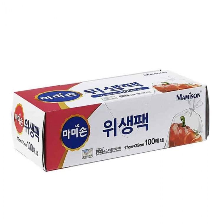 위생백 100매 17x25cm 주방비닐봉투 소분봉투 음식물봉투 위생봉투