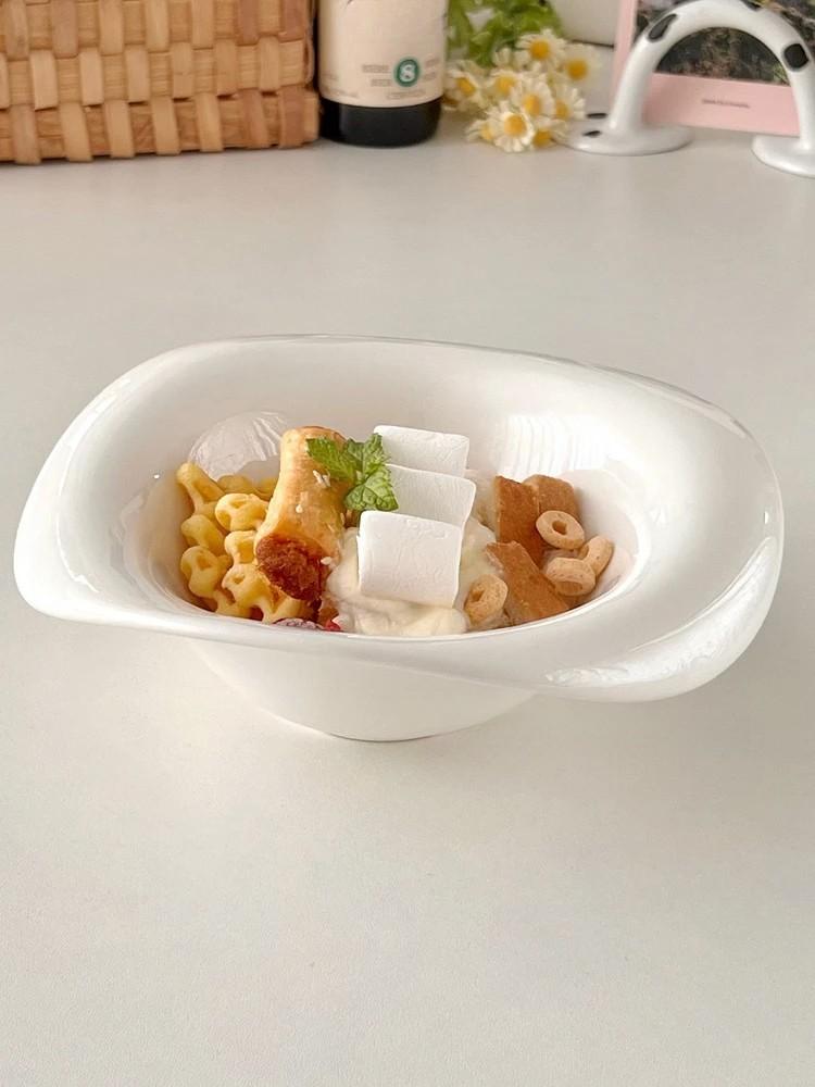 오벌 클라우드 볼 도자기 그릇 접시