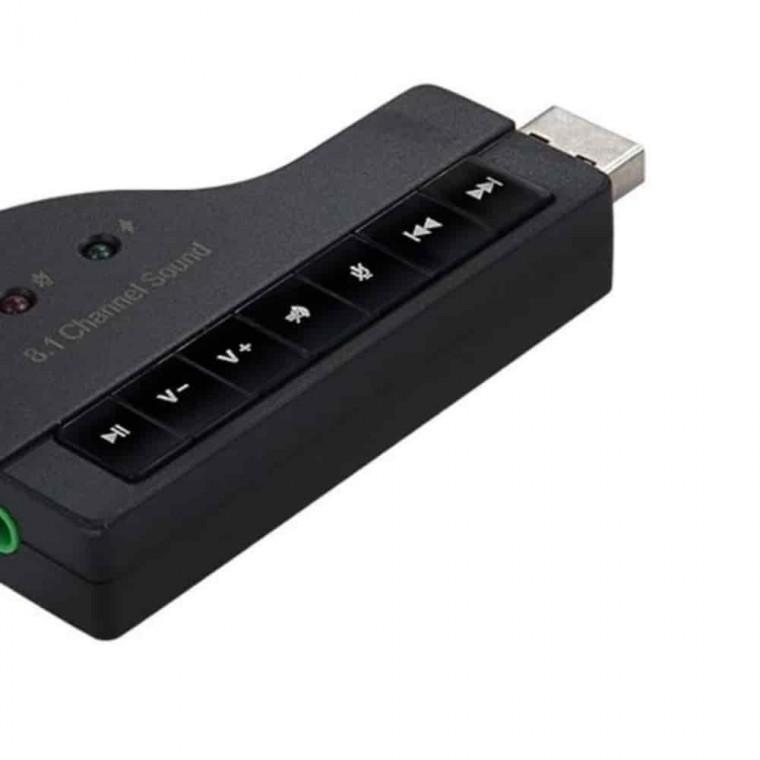 USB 사운드카드 8.1채널 오디오인터페이스 컴퓨터사운드카드 스피커출력젠더 데스크탑사운드카드