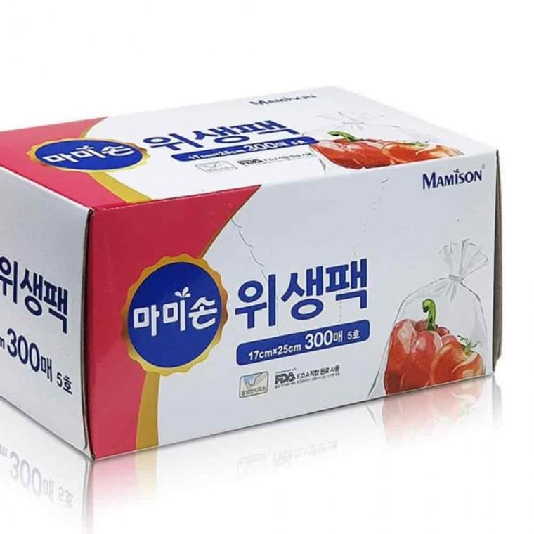 위생백 300매 17x25cm 비닐위생백 식품포장봉투 위생팩 식품용비닐