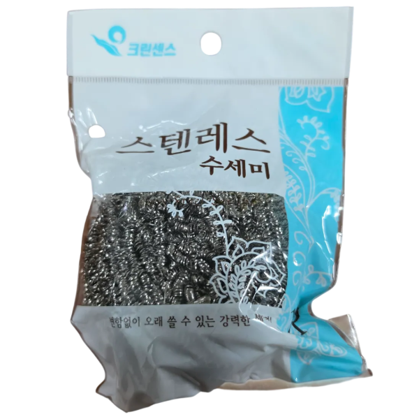 AS 크린센스 스텐레스 수세미 메탈 철수세미 세척 팬 냄비 설거지 불판