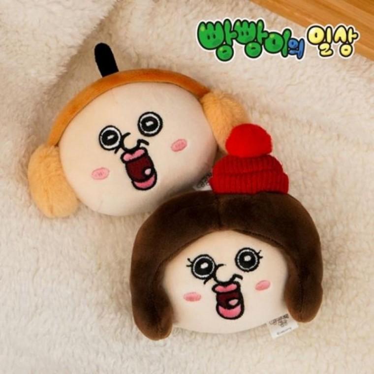 얼굴 핫팩인형 휴대용 손난로 겨울 보온 선물용 인형