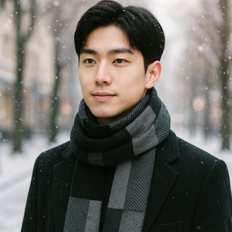 체크 머플러 데일리패션머플러