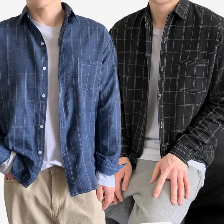옥스퍼드 체크 셔츠