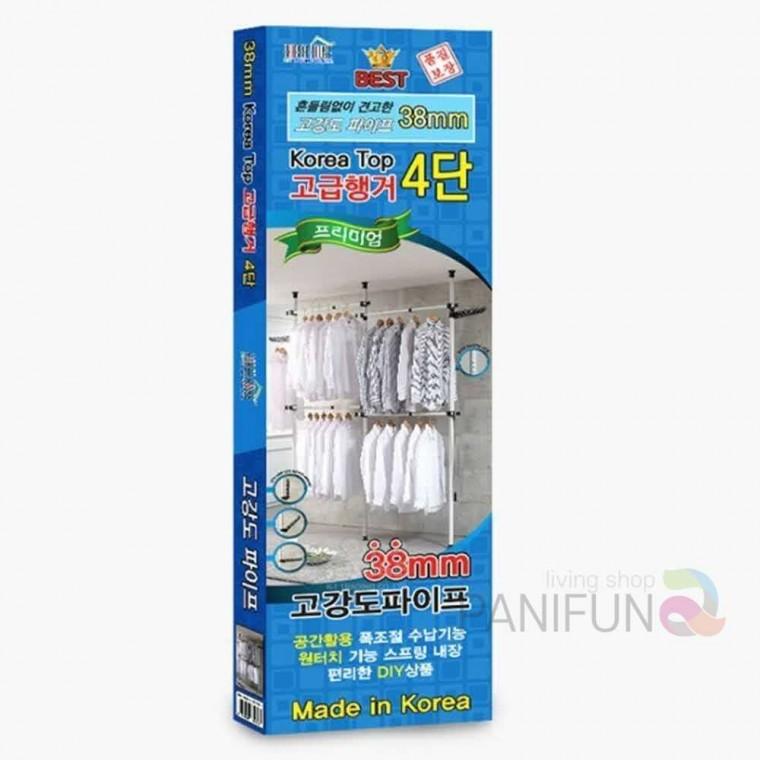 퍼니 4단 폴행거 38mm 옷행거 옷거리행거 의류행거