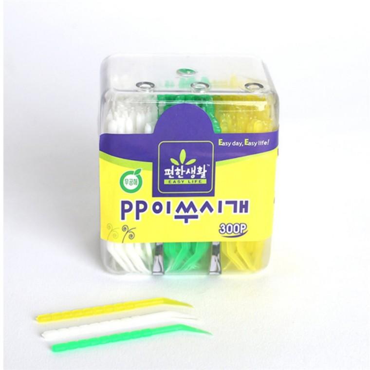 이쑤시개 300개입 사각케이스 일회용 이쑤시개
