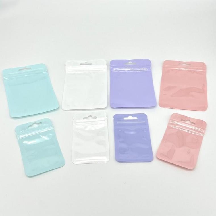 반투명 포장용 컬러 지퍼백 6x10cm 100p 포장용지퍼백 칼라지퍼백