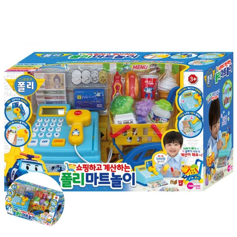 슈퍼놀이 아동놀이완구 아기가게놀이 유아교육완구 아기놀이완구 쇼핑놀이 계산대 폴리 마트놀이