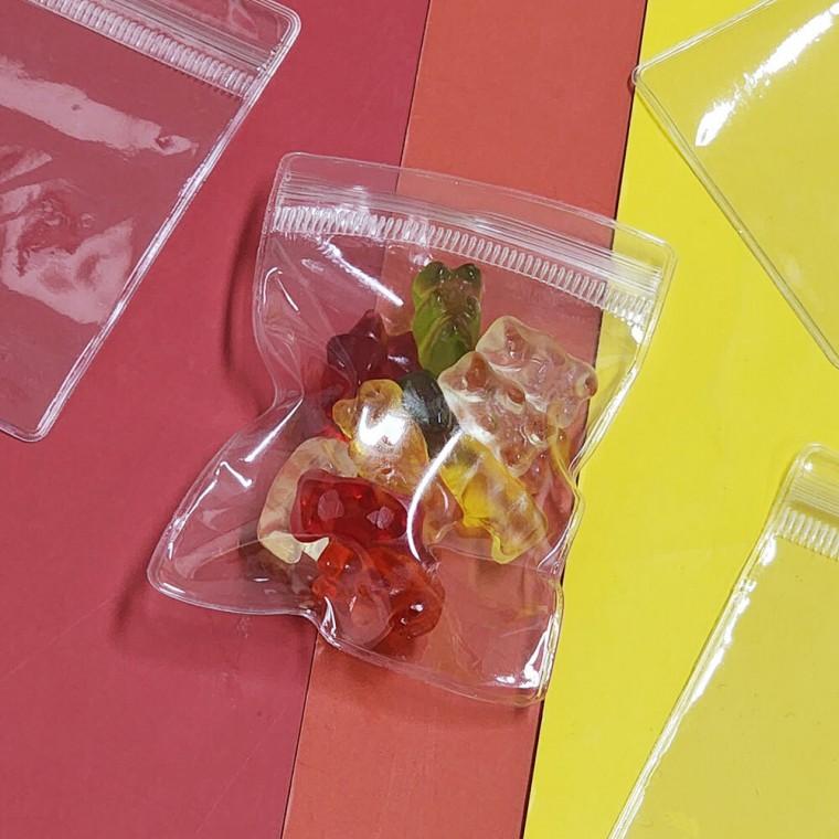 PVC 지퍼백 6x8cm 악세사리보관 미니지퍼백 구걸이보 소분 소모품 원두 봉투 재사용지퍼백