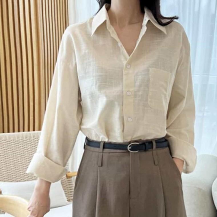 여자린넨셔츠 예쁜셔츠 여자아메카지 여성난방
