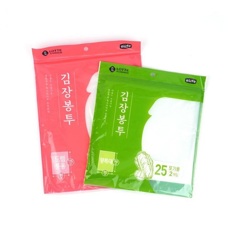 김장 대형 비닐 투명 2매입 김치 배추 야채 보관 봉투