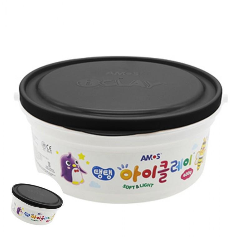 클레이점토놀이 찰흙놀이 대용량클레이 점토 클레이만들기 탱탱 아이클레이 대용량 버킷 400g 검정