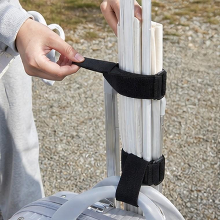 찍찍이 탄성밴드 스트랩 30cm 버클 고정밴드 묶음정리 검정 간편결속