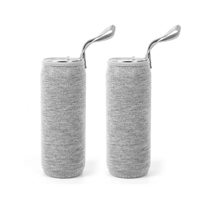 네오프렌 물병 파우치 2개 420ml 그레이 신축성파우치