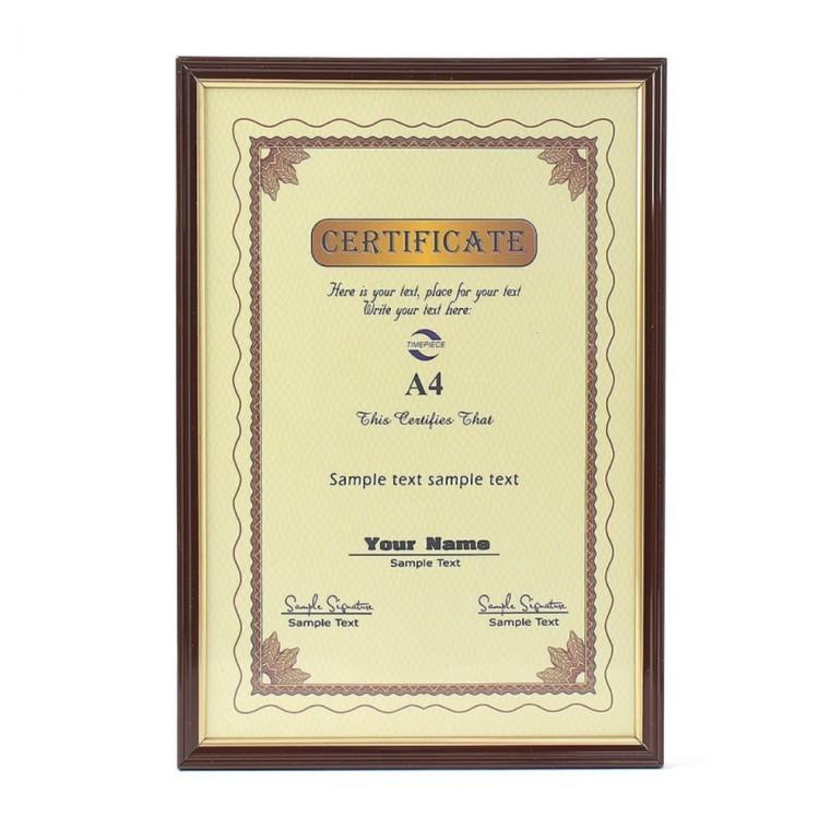 허가증 상장 액자 A4 브라운 상장보관액자