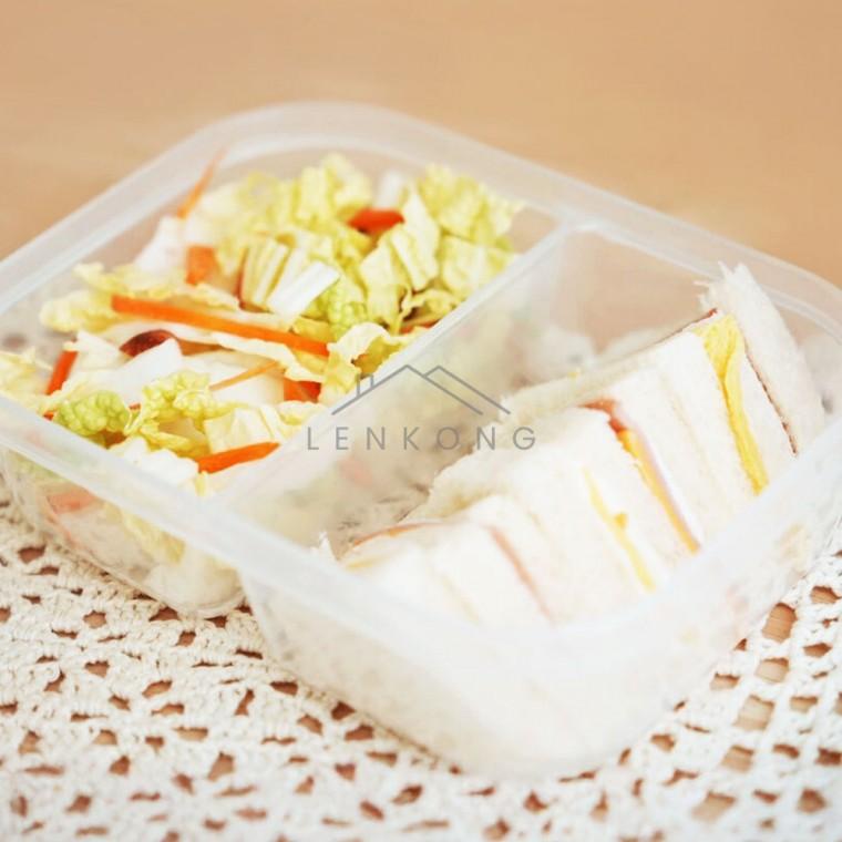 밀폐 반찬통 2구 젓갈용기 밀폐통 투명용기 플라스틱용기 진공밀폐용기