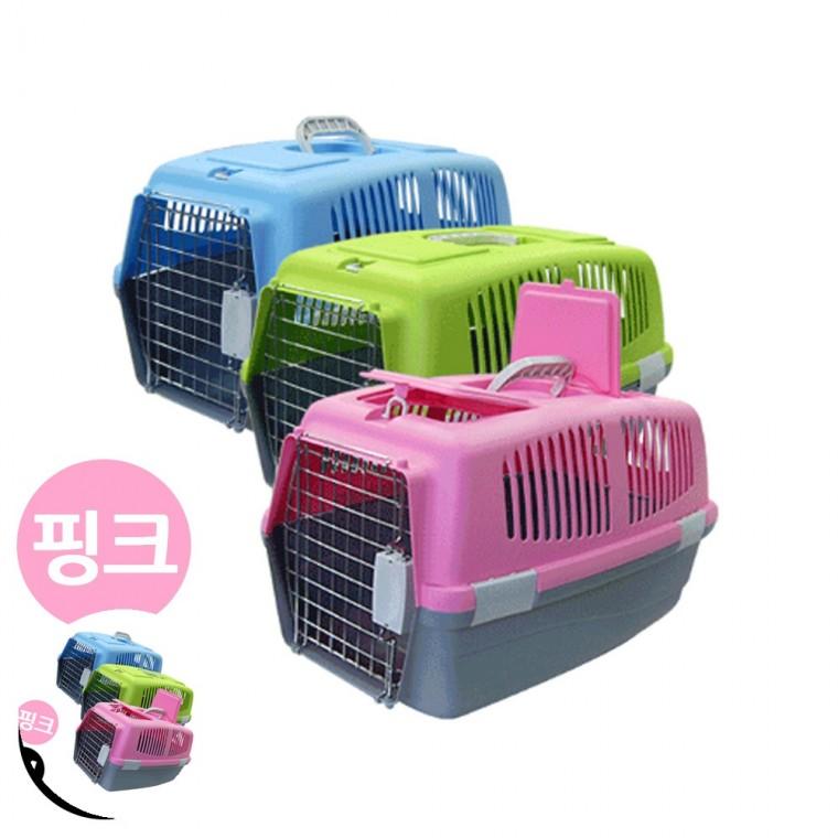중형견이동가방 강아지산책가방 강아지이동캐리어 애견이동가방 강아지외출가방 칼라 애견용 이동장 핑크 M