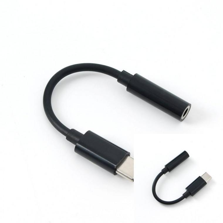 USB C type to 3.5mm 이어폰 변환 젠더 블랙 c타입변환젠더 이어폰잭