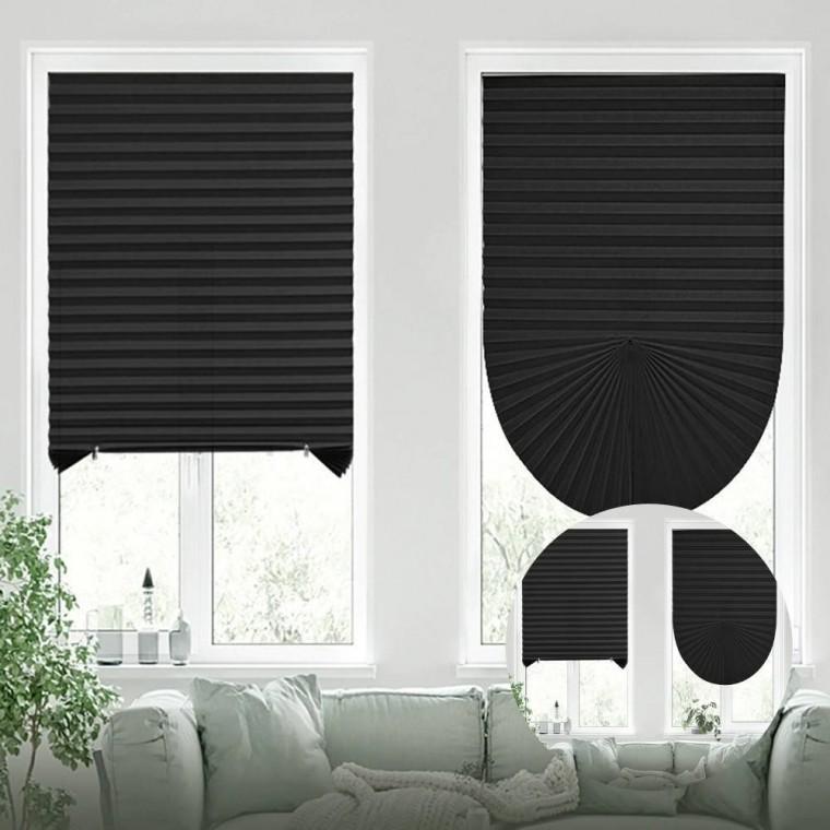 붙이는 블라인드 90x240cm 암막형 블랙 부엌창문블라인드 무타공암막블라인드