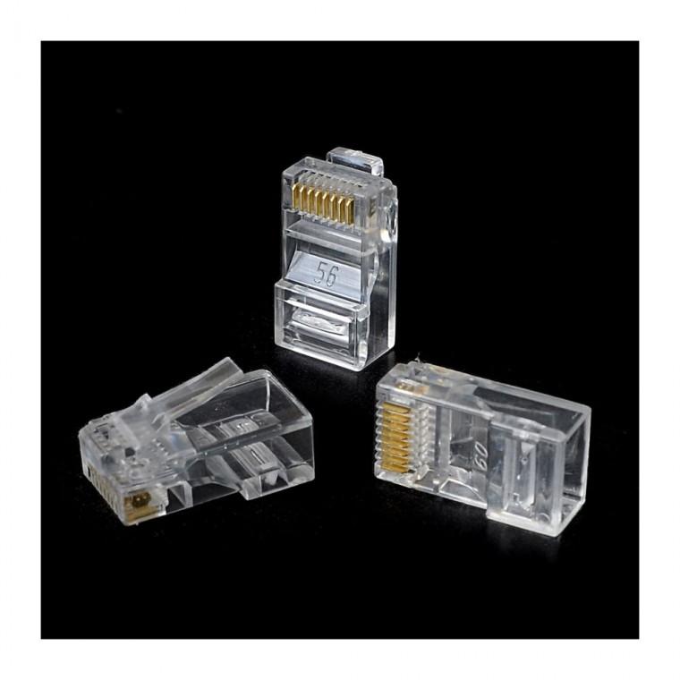 RJ45 플러그 8개입 인터넷 연결 커넥터 케이블 렌선 끝단 랜선 조립 단자
