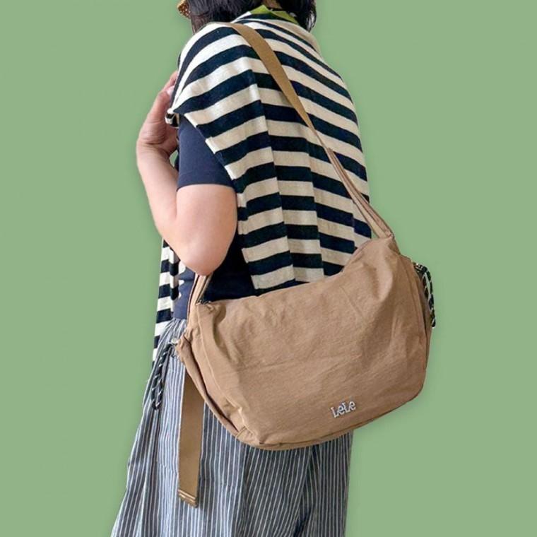 학생 여행용 나일론 크로스 백 가방 브라운 크로스백 여자 여성 용가방 캐주얼 30대