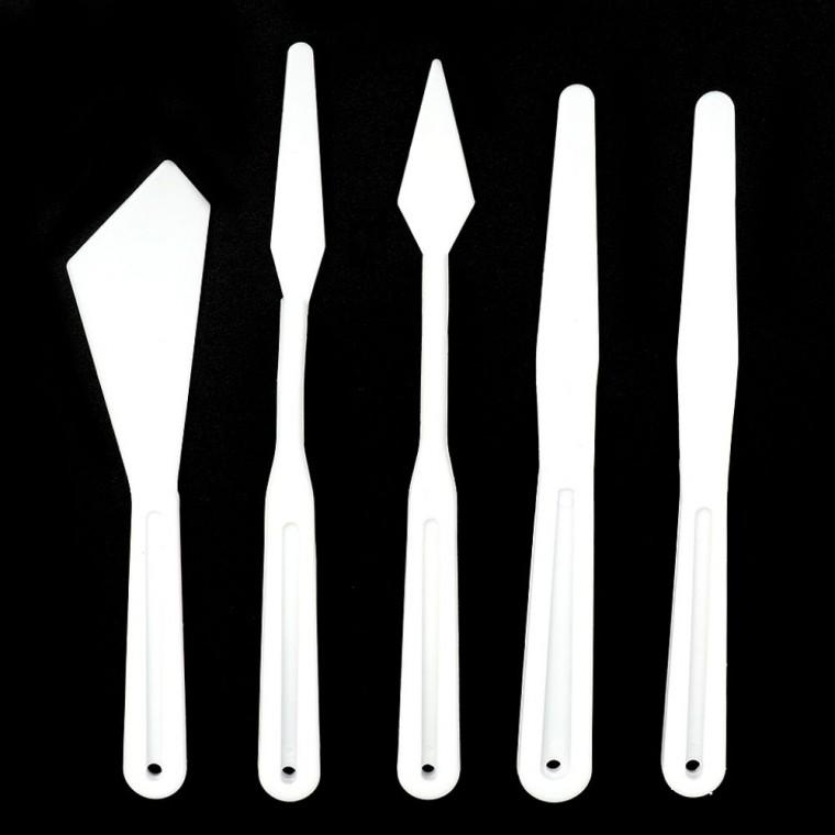 페인팅 나이프 5P 아크릴 팔레트 미술 유화 도구 화구 조색 혼합
