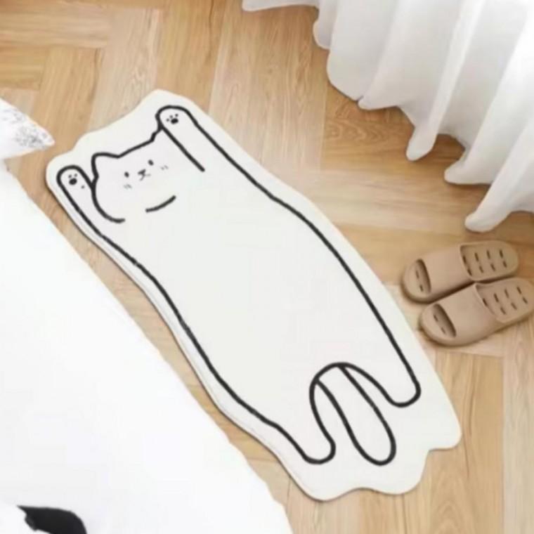 고양이 발매트 캐릭터 미니 러그 욕실 현관문 주방 미끄럼방지 흡수 매트