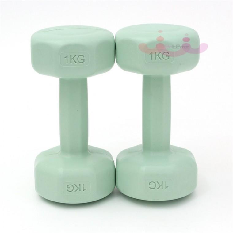 홈트 육각덤벨 2P 1kg 그린 예쁜아령 덤벨세트 필라테스아령