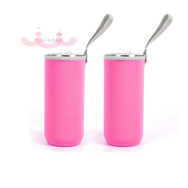 420ml 손잡이 물병가방 2P 핫핑크 텀블러가방 보틀파우치 등산용품