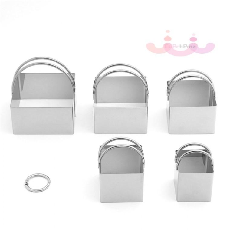 스텐 사각 쿠키틀 5P 제과도구 베이킹몰드 제과제빵용품
