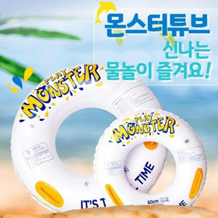 EA 물놀이용품 손잡이 몬스터 원형튜브 80cm 수영튜브