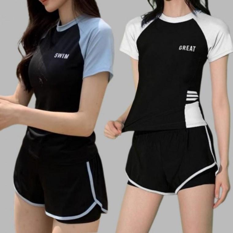 EA 간편수영복 레쉬가드 온천 실내수영장 워터파크