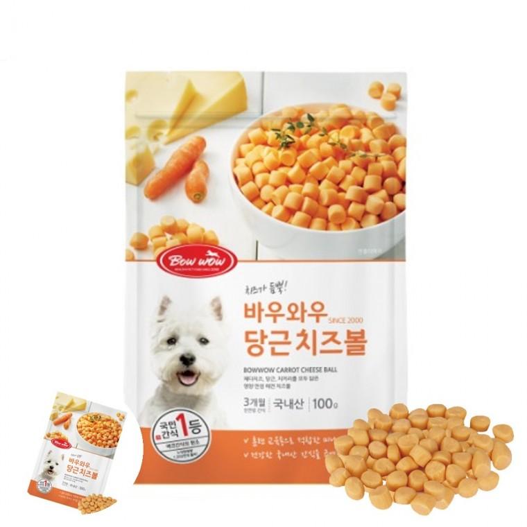 애완견간식 강아지산책간식 개간식 애견간식 반려견간식 당근 치즈볼 100g 강아지 간식