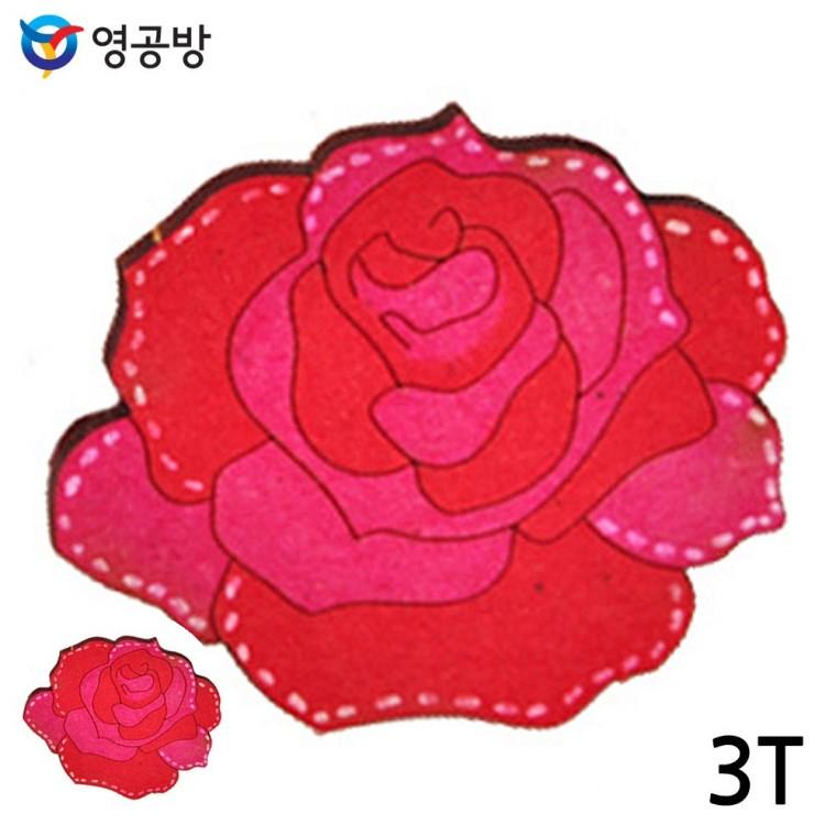 나무조립장난감 모형만들기 만들기키트 모형장난감 나무판모형만들기 우드아트 장미 3T 10개입 (연결구멍없