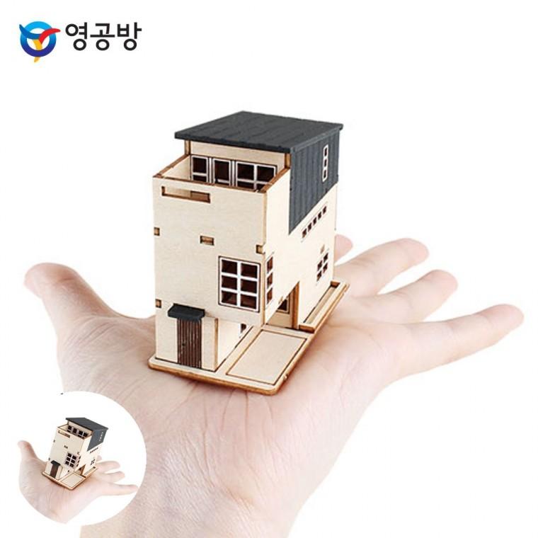 목재모형 나무모형집 모형조립키트 나무판모형만들기재료 나무판조립키트 미니 협소주택