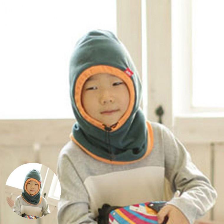 후드넥워머 방한후드넥워머 유아후드워머 바라클라바후드넥워머 유아후드넥워머 아동 방한 헤드워머 오렌지
