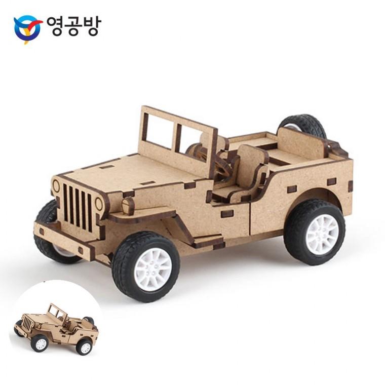 목재조립 나무조립키트 방학숙제만들기 만들기재료 나무조립장난감 풀백카 윌리스 지프 미군 지프차 트럭