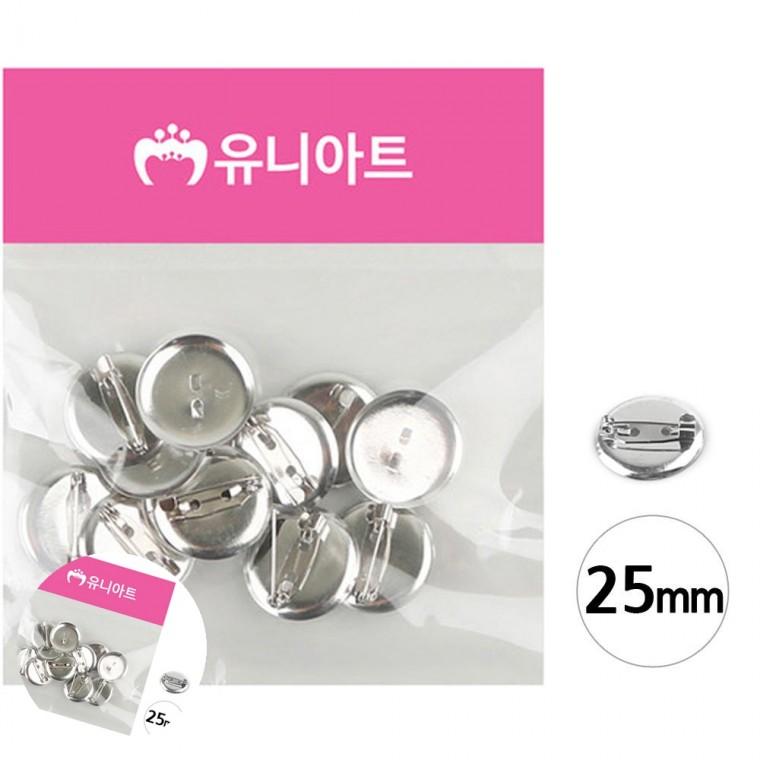 옷브로치핀 브로치재료 원형브로치핀 코사지핀재료 뒤꽂이부자재 핀재료 코사지 핀 25mm