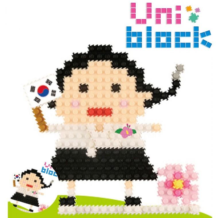 블록교구 아기블록 감각발달블록 조립놀이 교구블록 위인 만들기 유관순