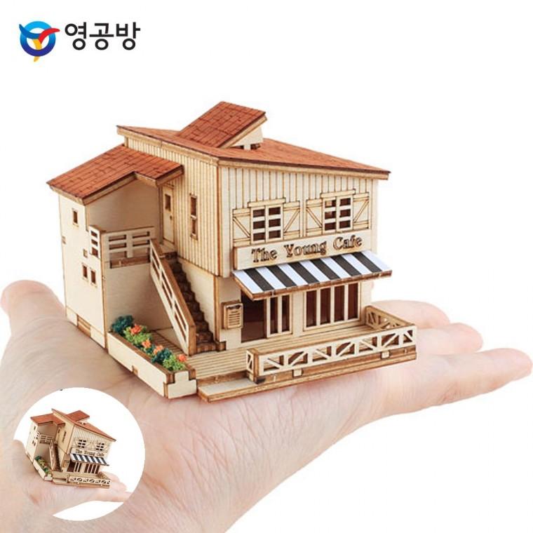 나무판모형만들기 만들기키트 나무조립키트 모형조립키트 어린이장난감 미니 카페 하우스