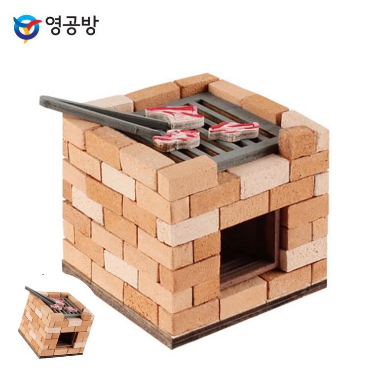방학숙제만들기 목재만들기키트 피규어 목재모형 만들기재료 미니 벽돌 바베큐그릴